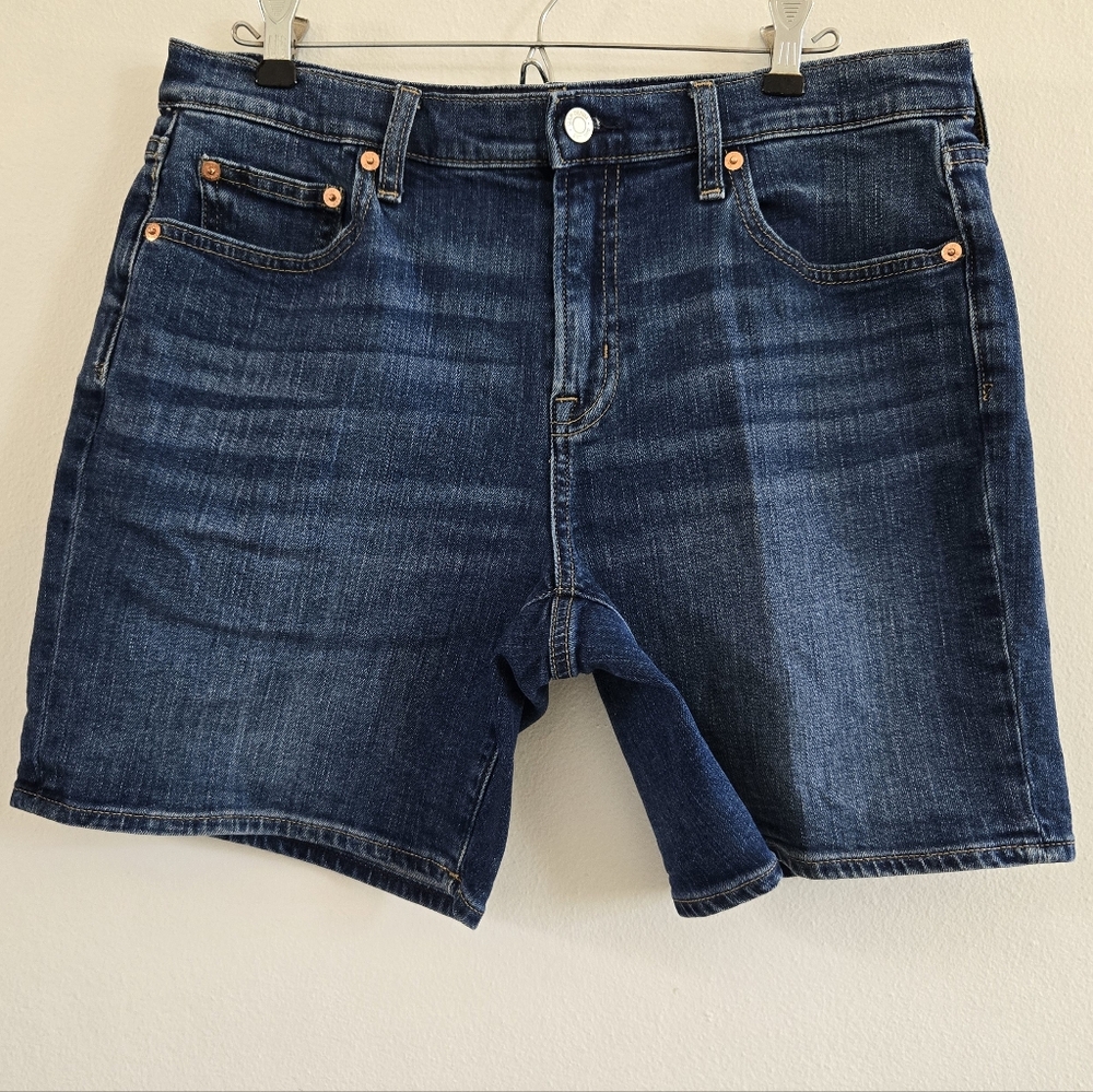 GAP Mid-Rise Dark Blue Denim Shorts Size 30/10